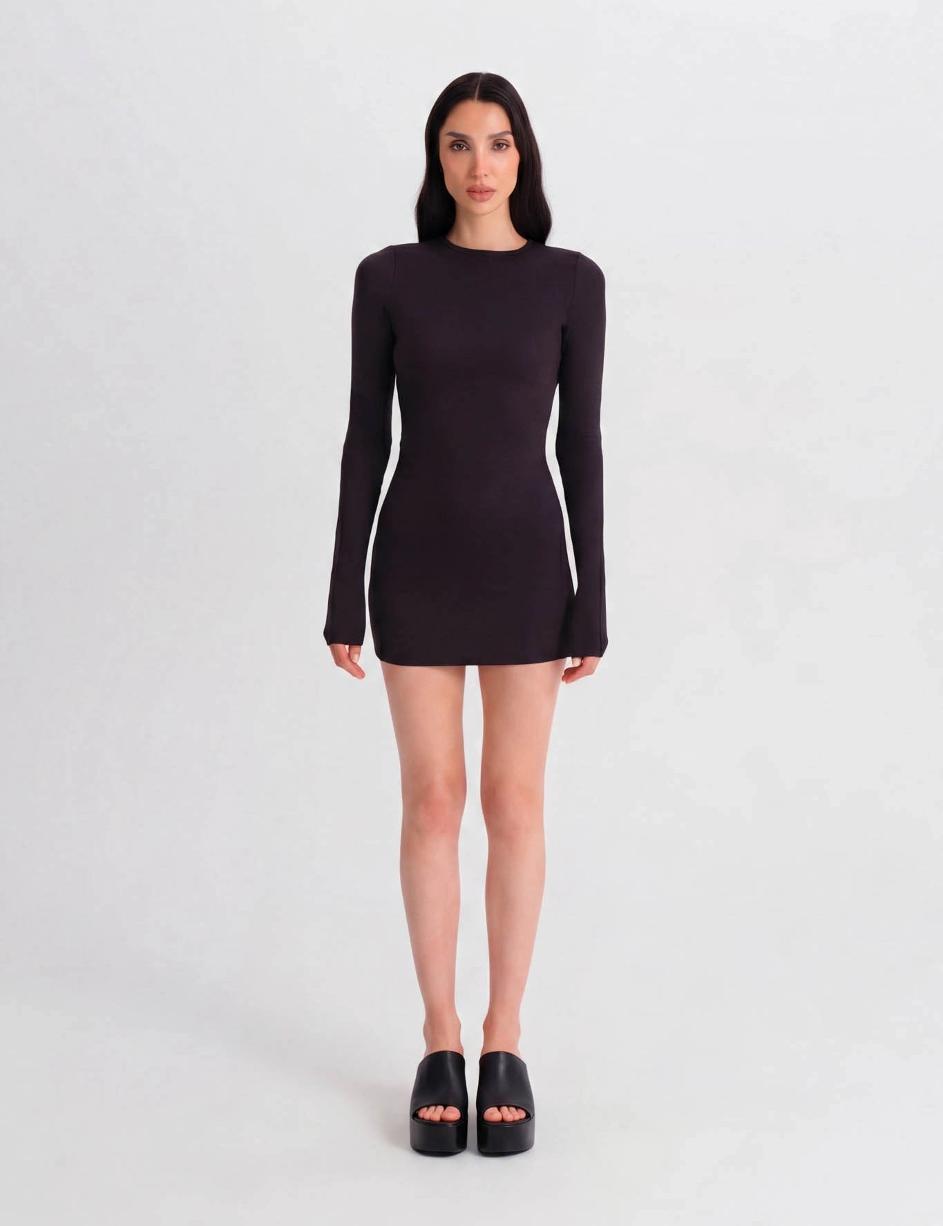 Vanilla Long Sleeve Dress - Black