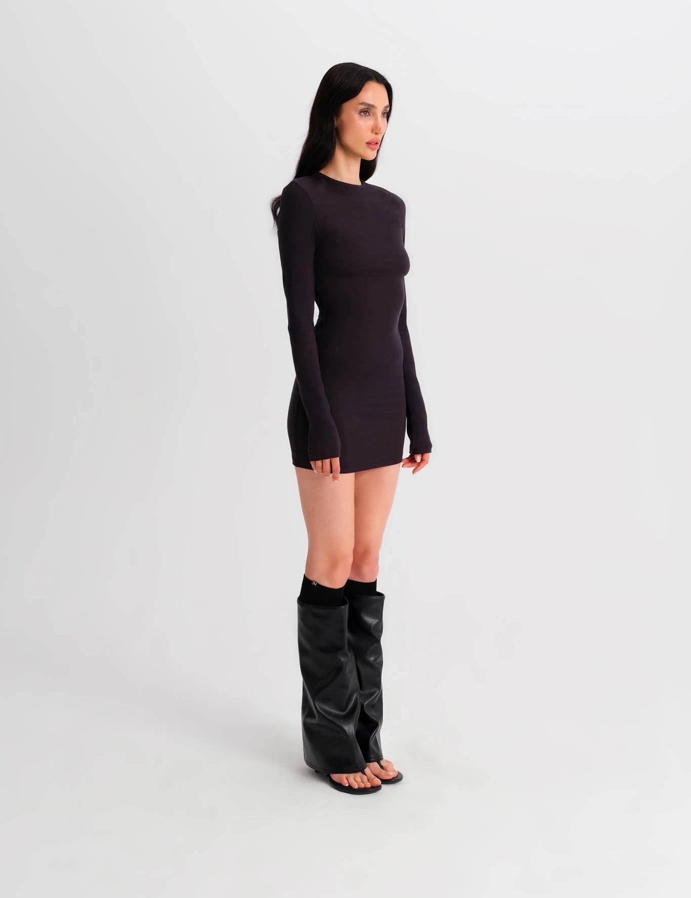 Vanilla Long Sleeve Dress - Black