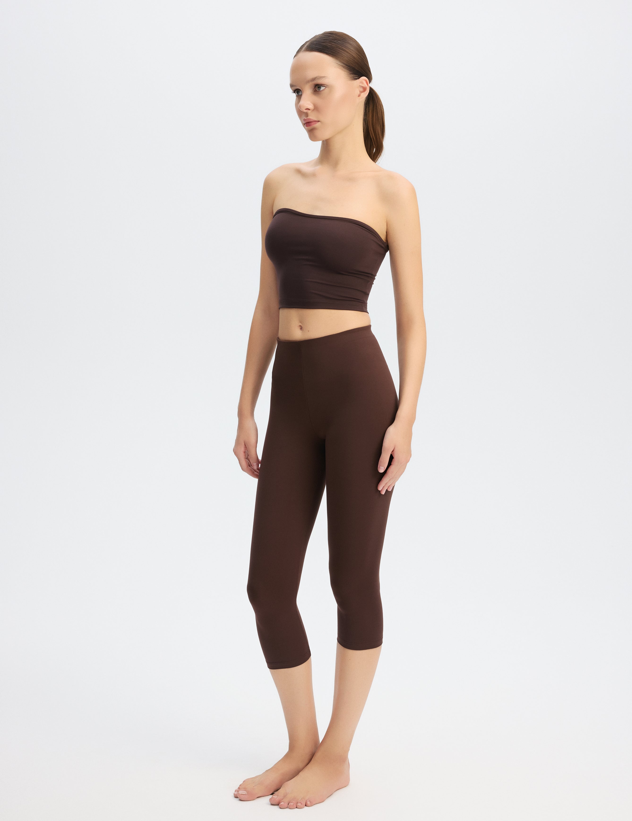 Shelby Capri Bottom - Brown