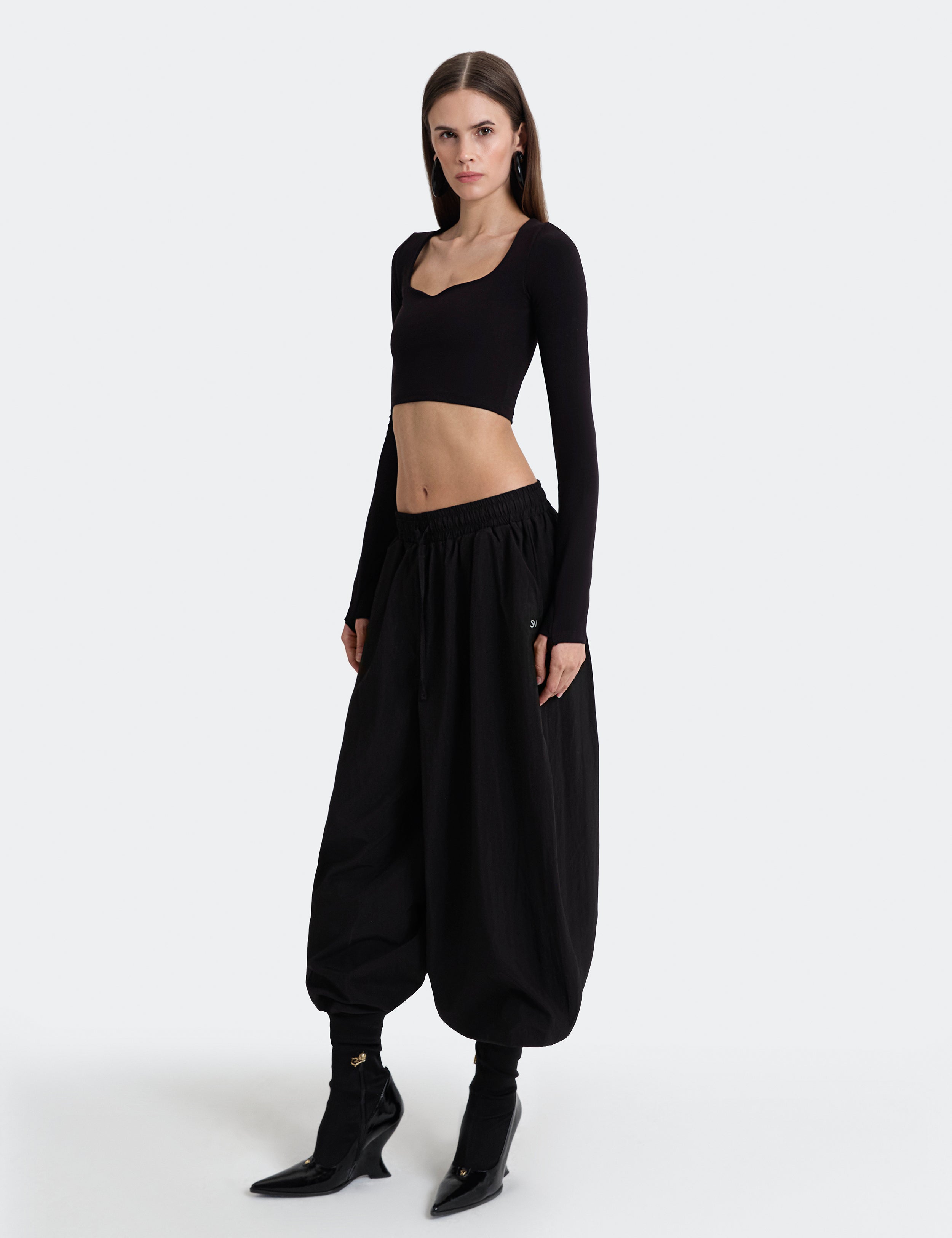 Sky Long Sleeve Top - Black
