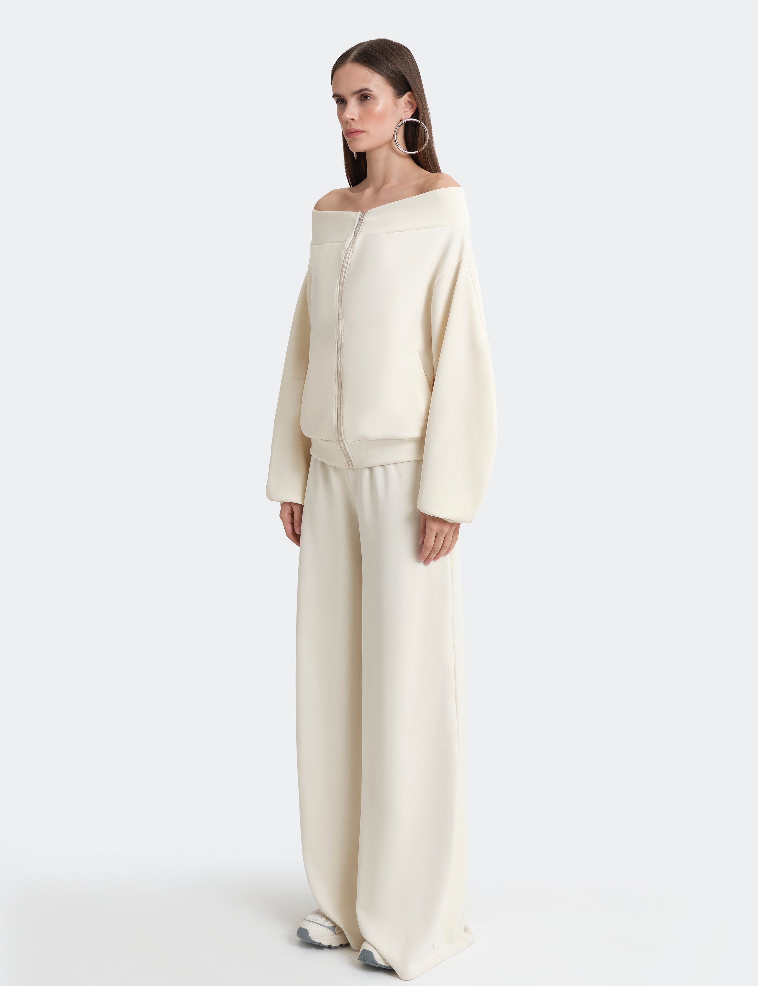 Urban Zip Sweatshirt - Beige
